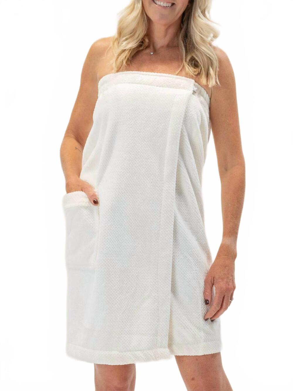 NEW VOLO women's spa wrap towel in white